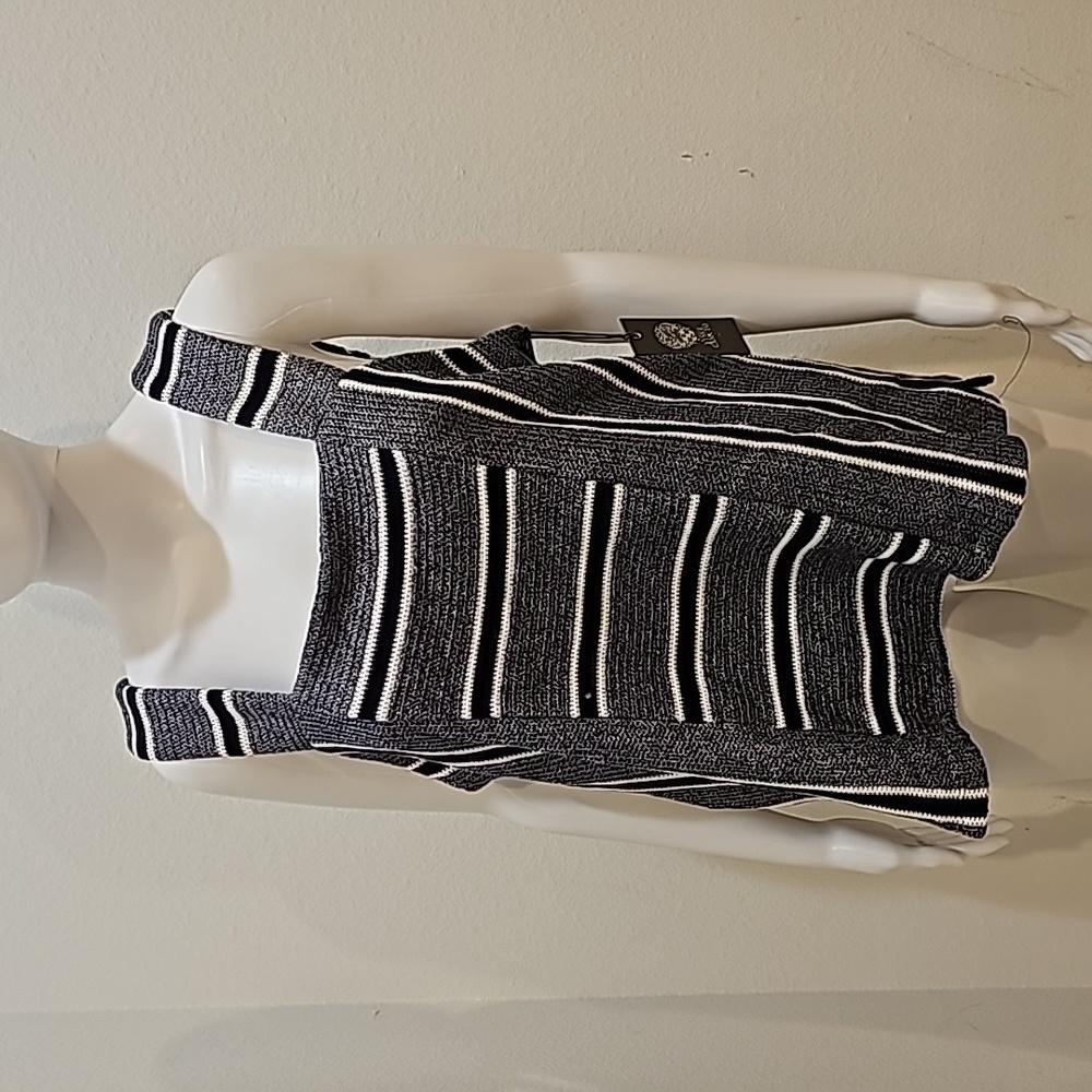 Vince Camuto Striped Square Neck Tank Top Size L
